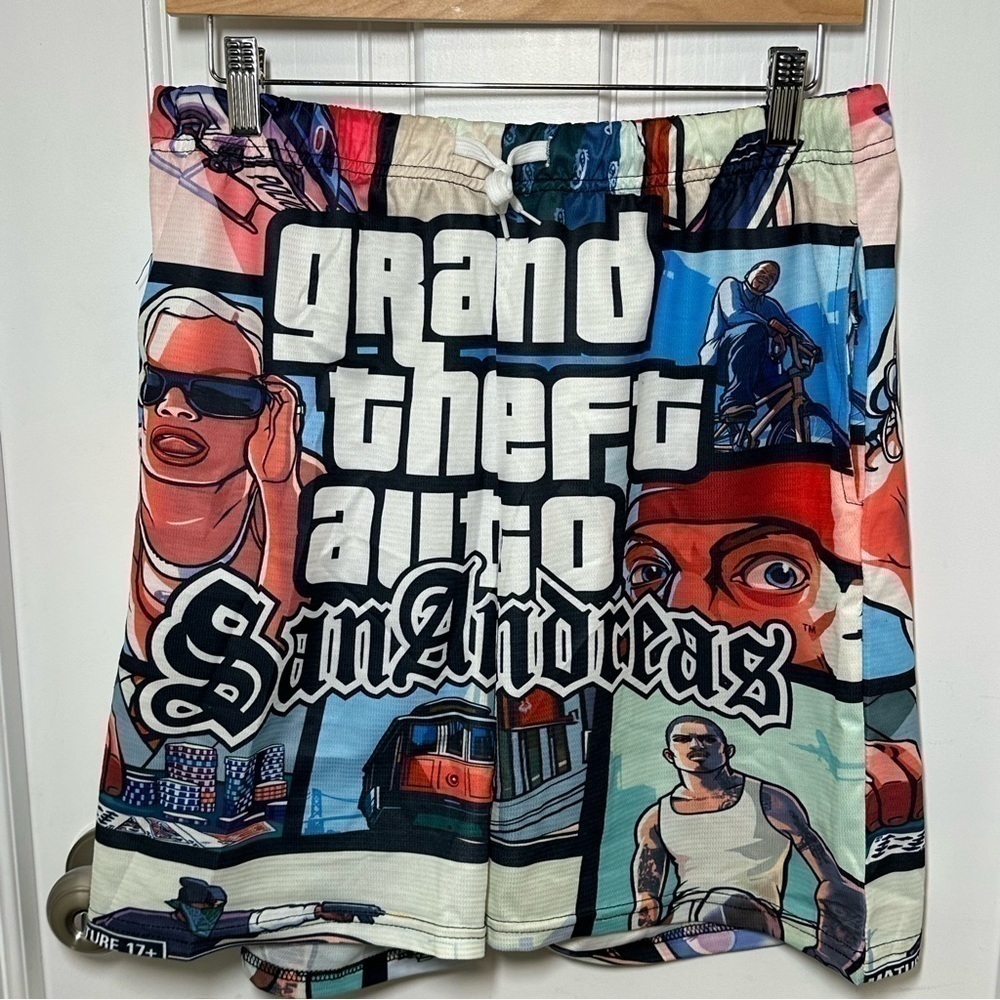 •nwot Grand Theft Auto Inspired Summer Shorts Size XL